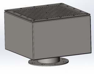 Донный слив DN 125  400х400 с нижним подключением (AISI 316L)