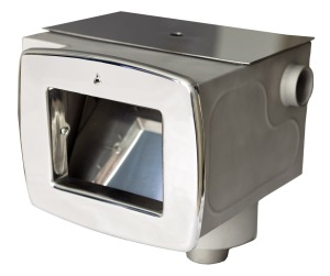 Skimmer with auto-refill compartment, for liner pools AISI-304