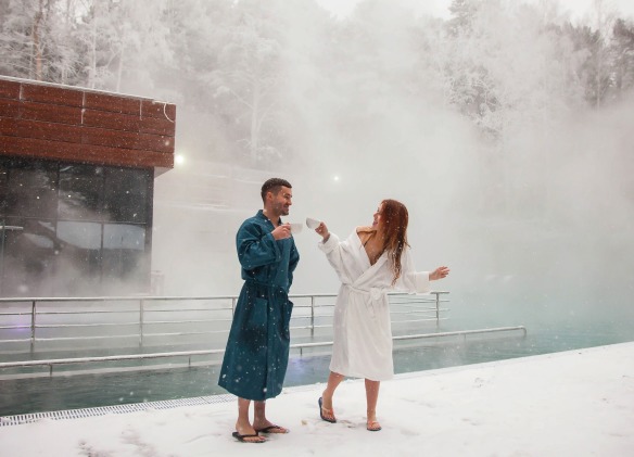 The largest thermal pool in the Urals